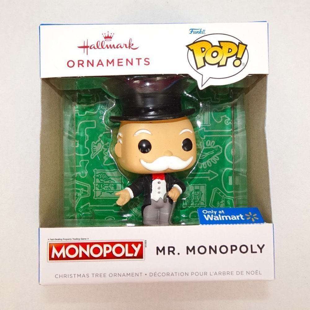 Mr. Monopoly Christmas Tree Ornament Hallmark Funko POP! Walmart Exclusive NEW